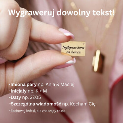 Noszę Miłość™ - Naszyjnik koperta z ukrytą wiadomością